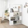 Book Cabinet Room Divider White 100x24x155 cm Engineered Wood Colour white Quantity in Package 1 