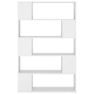 Stylish White Book Cabinet Room Divider - 100x24x155 cm