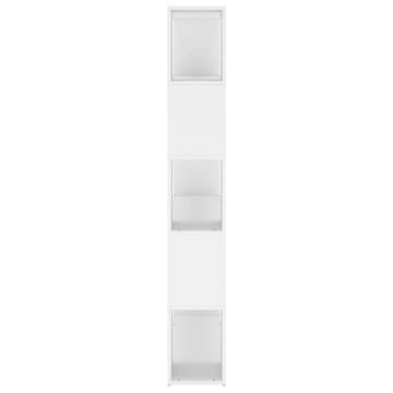 Stylish White Book Cabinet Room Divider - 100x24x155 cm