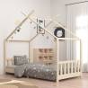 Kids Bed Frame Solid Pine Wood 90x200 cm Colour brown Size 90 x 200 cm 