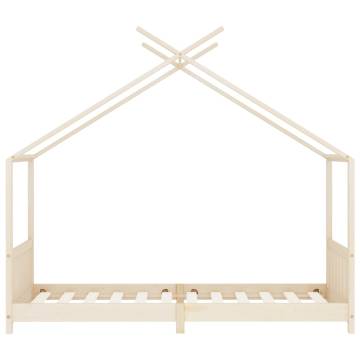 Kids Bed Frame Solid Pine Wood 90x200 cm | HipoMarket