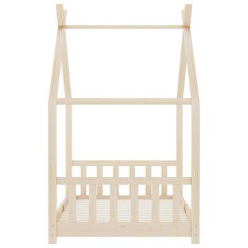 Kids Bed Frame Solid Pine Wood 90x200 cm | HipoMarket