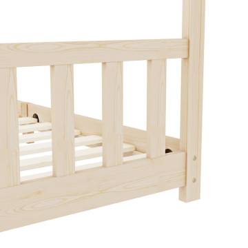 Kids Bed Frame Solid Pine Wood 90x200 cm | HipoMarket