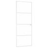 Interior Door White 76x201.5 cm with Glass & Aluminium Frame