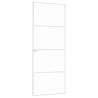 Interior Door White 76x201.5 cm with Glass & Aluminium Frame