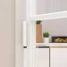 Interior Door White 76x201.5 cm with Glass & Aluminium Frame