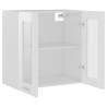 Hanging Glass Cabinet High Gloss White - 60x31x60 cm