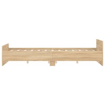 Sonoma Oak King Size Bed Frame with Headboard & Footboard