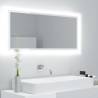 LED Bathroom Mirror High Gloss White 100x8.5x37 cm Acrylic Colour high gloss white Quantity in Package 1 