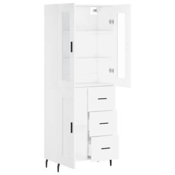 Stylish Highboard White 69.5x34x180 cm | Hipomarket UK