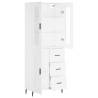 Stylish Highboard White 69.5x34x180 cm | Hipomarket UK