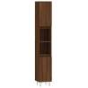 3 Piece Bathroom Furniture Set - Brown Oak Engineered Wood