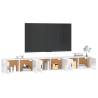 High Gloss White Wall-mounted TV Cabinets - 3 pcs Set | Hipo Market