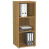 FMD Storage Shelf with 3 Compartments - Oak | Hipomarket