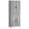 Stylish Highboard Grey Sonoma - 69.5x34x180 cm | HipoMarket