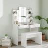 Dressing Table Set High Gloss White 96x40x142 cm Colour high gloss white Quantity in Package 1 