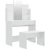 High Gloss White Dressing Table Set - Stylish & Functional