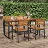 Garden Table with U-shaped Legs 160x80x75 cm Solid Wood Acacia Size 160 x 80 x 75 cm Quantity in Package 1 Shape overhanging top design 