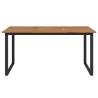 Garden Table with U-Shaped Legs | Solid Acacia Wood 160x80 cm