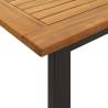 Garden Table with U-Shaped Legs | Solid Acacia Wood 160x80 cm