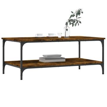 Elegant Smoked Oak Coffee Table - 100x55 cm | HipoMarket