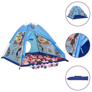 Children Play Tent with 250 Balls - Blue 120x120x90 cm