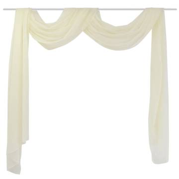 Sheer Voile Drape 140 x 600 cm in Cream | Elegant Decor