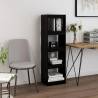 Book Cabinet Room Divider Black 40x30x135.5 cm Pinewood Colour black Quantity in Package 1 Height 135.5 cm Width 40 cm 