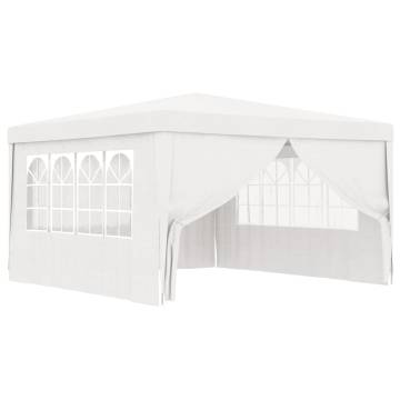 Professional Party Tent 4x4m with Side Walls - White