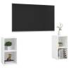 Stylish High Gloss White TV Cabinets - 2 pcs | HipoMarket