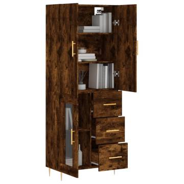 Elegant Highboard Smoked Oak | Stylish Storage Solutions