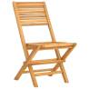 Folding Garden Chairs - 4 Pcs Solid Teak Wood - HipoMarket UK