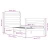 Solid Wood Pine Bed Frame 90x200 cm - Classic White Design