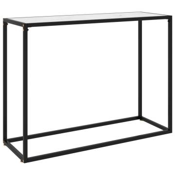 White Console Table 100x35x75 cm | Modern Tempered Glass