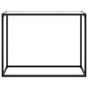 White Console Table 100x35x75 cm | Modern Tempered Glass