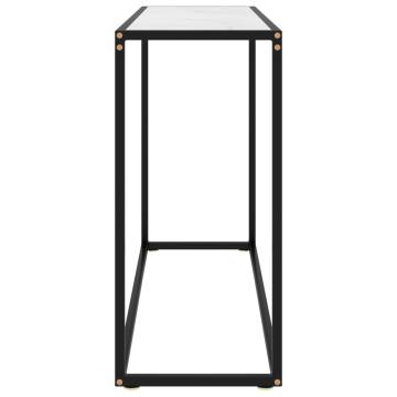 White Console Table 100x35x75 cm | Modern Tempered Glass