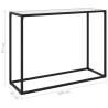 White Console Table 100x35x75 cm | Modern Tempered Glass