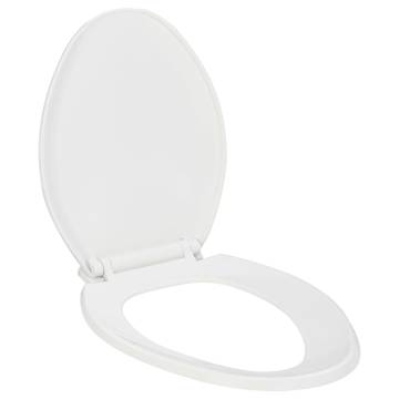 Soft-Close Toilet Seat with Quick-Release Design - White