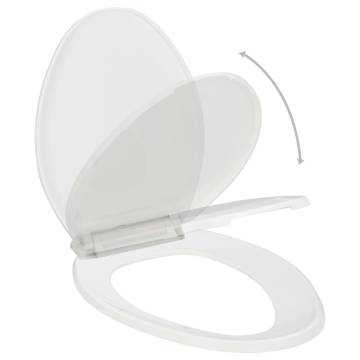 Soft-Close Toilet Seat with Quick-Release Design - White