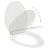 Soft-Close Toilet Seat with Quick-Release Design - White