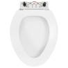 Soft-Close Toilet Seat with Quick-Release Design - White