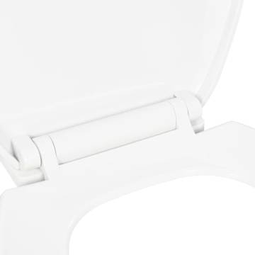 Soft-Close Toilet Seat with Quick-Release Design - White