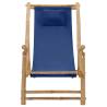 Buy Stylish Navy Blue Bamboo Deck Chair - Comfortable & Durable