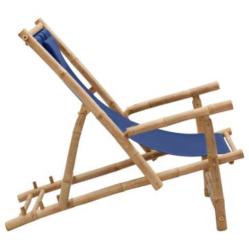 Buy Stylish Navy Blue Bamboo Deck Chair - Comfortable & Durable