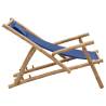 Buy Stylish Navy Blue Bamboo Deck Chair - Comfortable & Durable