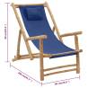 Buy Stylish Navy Blue Bamboo Deck Chair - Comfortable & Durable