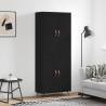 Highboard Black 69.5x34x180 cm Engineered Wood Colour black Quantity in Package 1 Model 2 wood doors 