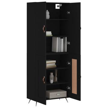 Stylish Highboard Black 69.5x34x180 cm | Hipomarket