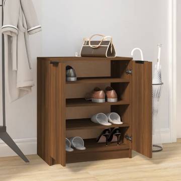 Shoe Cabinet Brown Oak - Elegant Storage Solution | HipoMarket