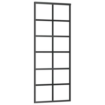 Sliding Door ESG Glass & Aluminium 76x205 cm Black - Hipo Market